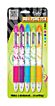 Zebra® Z-Grip™ Retractable Ballpoint Pens, Medium Point, 1.0 mm, Assorted Floral Barrels, Assorted Ink Colors, Pack Of 5