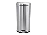 Simplehuman - Trash can - round - flip lid - 7.9 gal - foot pedal - stainless steel - stainless steel 1 thumbnail image
