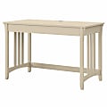 Bush® Furniture Salinas 48"W Writing Desk, Antique White, Standard Delivery