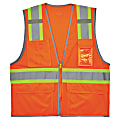 Ergodyne GloWear® 2-Tone Mesh Hi-Vis Type-R Class 2 Safety Vest, 3X, Orange