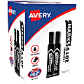 Avery® Marks A Lot® Permanent Markers, Chisel Tip, Large Desk-Style Size, Black, Pack Of 36