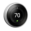 Google™ Nest Programmable Learning Thermostat with Temperature Sensor, 3rd Generation, Stainless Steel