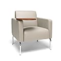 OFM Triumph Series Lounge Chair With Tablet, Bronze Tablet, Cream/Chrome