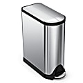 simplehuman® Butterfly Step Fingerprint-Proof Trash Can, 12 Gallons, Brushed Stainless Steel 1 thumbnail image