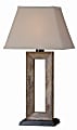 Kenroy Egress Outdoor Table Lamp, 32"H, Tan Shade/Slate Base