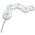 Quirky Pivot Power Pop Junior Flexible 4-Outlet Power Strip, 2', White 1 thumbnail image