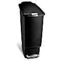 simplehuman® Slim Step Can, 10.5 Gallons, Black Plastic