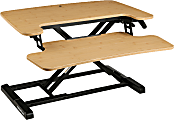 FlexiSpot Alcove Series Desk Riser, 19-3/4"H x 28-7/16"W x 23-3/4"D, Light Brown