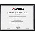 Lorell Certificate Frame - 8.50" x 11" Frame Size - Rectangle - Desktop - Horizontal, Vertical - 1 Each - Black