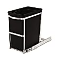 simplehuman® Under Counter Heavy-Duty Pull-Out Trash Can, 8 Gallons, Steel/Black 1 thumbnail image
