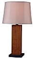 Kenroy Lakely Outdoor Table Lamp, 26"H, Tan Shade/Teak Base