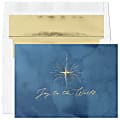 Custom Embellished Holiday Cards And Foil Envelopes, 7-7/8" x 5-5/8", Star Of Joy, Box Of 25 Cards 1 thumbnail image