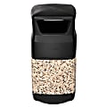 Alpine 16-Gallon Outdoor Commercial Trash Can, Dome Lid, Black/Decorative 1 thumbnail image