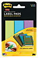 Post-it® Super Sticky Removable Label Pads, 2900-LBG, Rectangle, 1" x 3", Blue, 50 Labels Per Pad, Pack Of 3 Pads 1 thumbnail image