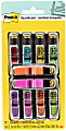 Post-it® Signature and Highlight Flag Combo Pack, .5"x1.75", Assorted Colors, 1 Pack, 240 Flags/Pack, 70 Highlight Flags/Pack, Back to School Supplies 1 thumbnail image