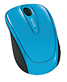 Microsoft® 3500 Wireless Mobile Mouse, Cyan Blue