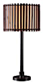 Kenroy Bora Outdoor Table Lamp, 29"H, Tan And Brown Shade/Bronze Base