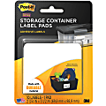 Post-it® Removable Storage Container Labels, 2800-SC, Rectangle, 2 3/4" x 3 1/2", White, Pack Of 10 1 thumbnail image