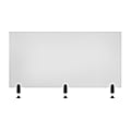 LUX Reclaim Clamp-On Desk Divider, 60" x 30", Frosted