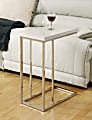 Monarch Specialties Hollow-Core Accent Table With Chrome Base, Rectangle, Glossy White