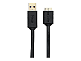 Belkin SuperSpeed USB 3.0 Cable A to Micro-B - USB cable - USB Type A (M) to Micro-USB Type B (M) - USB 3.0 - 3 ft - molded 1 thumbnail image