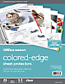 Office Depot® Brand Colored-Edge Sheet Protectors, 8-1/2" x 11", Clear, Pack Of 25 1 thumbnail image