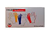 Omar Powder-Free Nitrile Gloves, Medium, Blue, Box Of 100