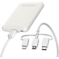 OtterBox Mobile Charging Kit Standard 5,000 mAH 3-in-1 Cable - For USB Type A Device, Micro USB Device, USB Type C Device, Lightning Device - 5000 mAh - 3 A - 5 V DC Output - 5 V Input - White