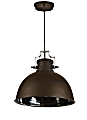 Kenroy Nautilus 1-Light Hanging Pendant Lamp, 12"H, Black/Nickel Finish