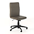 Bush Business Furniture Archive Mid-Back Ribbed Bonded Leather Office Chair, Washed Gray, Standard Delivery 1 thumbnail image