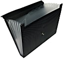 Better Office Products Professional Expanding File, 7-Pocket, Letter Size, Black 1 thumbnail image