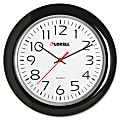 Lorell® 13-1/4" Round Quartz Wall Clock, Black 1 thumbnail image