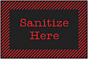 Carpets for Kids® KID$Value Rugs™ Red & Black Sanitize Here Activity Rug, 3' x 4 1/2' , Black 1 thumbnail image