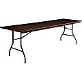 Lorell® Laminate Economy Folding Table, 29"H x 96"W x 96"D, Mahogany 1 thumbnail image