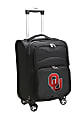 Denco Sports Luggage Expandable Upright Rolling Carry-On Case, 21" x 13 1/4" x 12", Black, Oklahoma Sooners