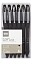 Office Depot® Brand Super Comfort Grip Ballpoint Pens With Caps, Medium Point, 1.0 mm, Black Barrel, Black Ink, Pack Of 12