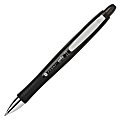 FORAY® Super Comfort Grip Retractable Gel Pens, Medium Point, 0.7 mm, Black Barrel, Black Ink, Pack Of 6