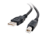 C2G 6.6ft USB A to USB B Cable - USB A to B Cable - USB 2.0 - Black - M/M - Type A USB - Type B USB - 6ft - Black
