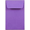 JAM PAPER #1 Coin Business Colored Envelopes, 2 1/4 x 3 1/2, Violet Purple Recycled, 25/Pack