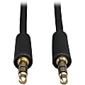 Tripp Lite 3.5mm Mini Stereo Audio Cable for Microphones Speakers and Headphones (M/M) 3 ft. (0.91 m) - Mini-phone for iPod, iPhone, MP3 Player, Microphone, Speaker, Headphone - Gold-plated Contacts - Black"