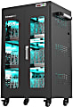 ChargeTech Metal UV Clean And Change Cart, 30-Bay, 55”H x 26”W x 22”D, Silver/Black 1 thumbnail image