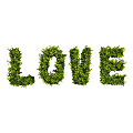 Nearly Natural LOVE Boxwood Artificial Wall Decoration, 12"H x 7"W x 4"D, Green