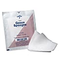 Medline Non-Sterile Woven Gauze Sponges, 12-Ply, 2" x 2", White, Box Of 200