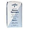 Medline Gauze Sponges, Nonsterile, 4" x 4", 8-Ply, Box Of 200