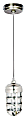 Kenroy Aboard Hanging Pendant Lamp, 1-Light, 13"H, Silver/Clear Shade, Silver Base