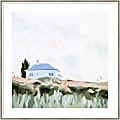 Amanti Art House on a Hill II by Emma Scarvey Wood Framed Wall Art Print, 33”H x 33”W, White 1 thumbnail image