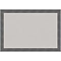 Amanti Art Dixie Non-Magnetic Cork Bulletin Board, 26" x 18", Gray, Blue Gray Wood Frame