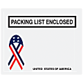 Tape Logic® Packing List Envelopes, 7" x 5 1/2", USA Flag, Pack Of 1,000