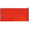 JAM Paper® #10 Plastic Envelopes, Zipper Closure, Red, Pack Of 12