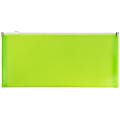 JAM Paper® #10 Plastic Envelopes, Zipper Closure, Green, Pack Of 12